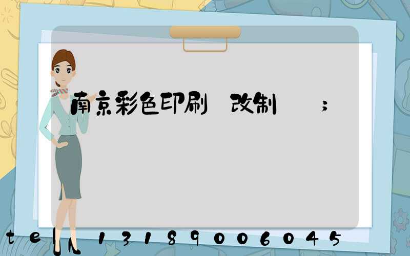 南京彩色印刷廠改制細節