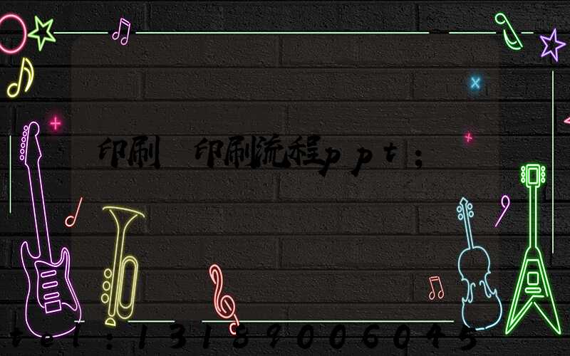 印刷廠印刷流程ppt