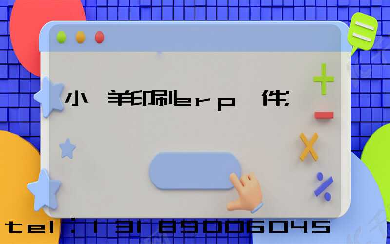 小羚羊印刷erp軟件