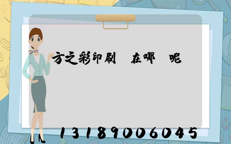 東方之彩印刷廠在哪塊呢
