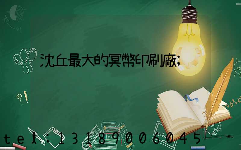 沈丘最大的冥幣印刷廠