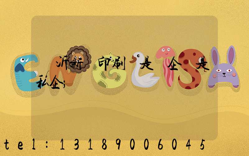 臨沂新華印刷廠是國企還是私企