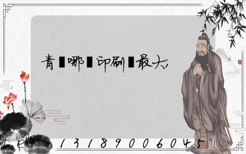 青島哪個印刷廠最大